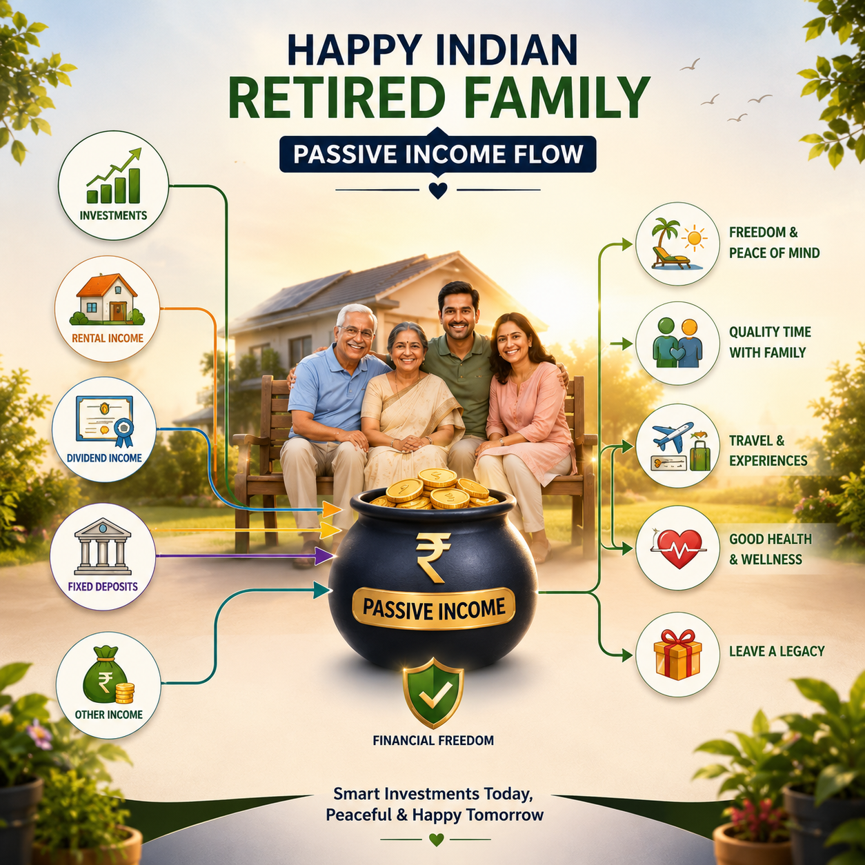 Happy Retired Family